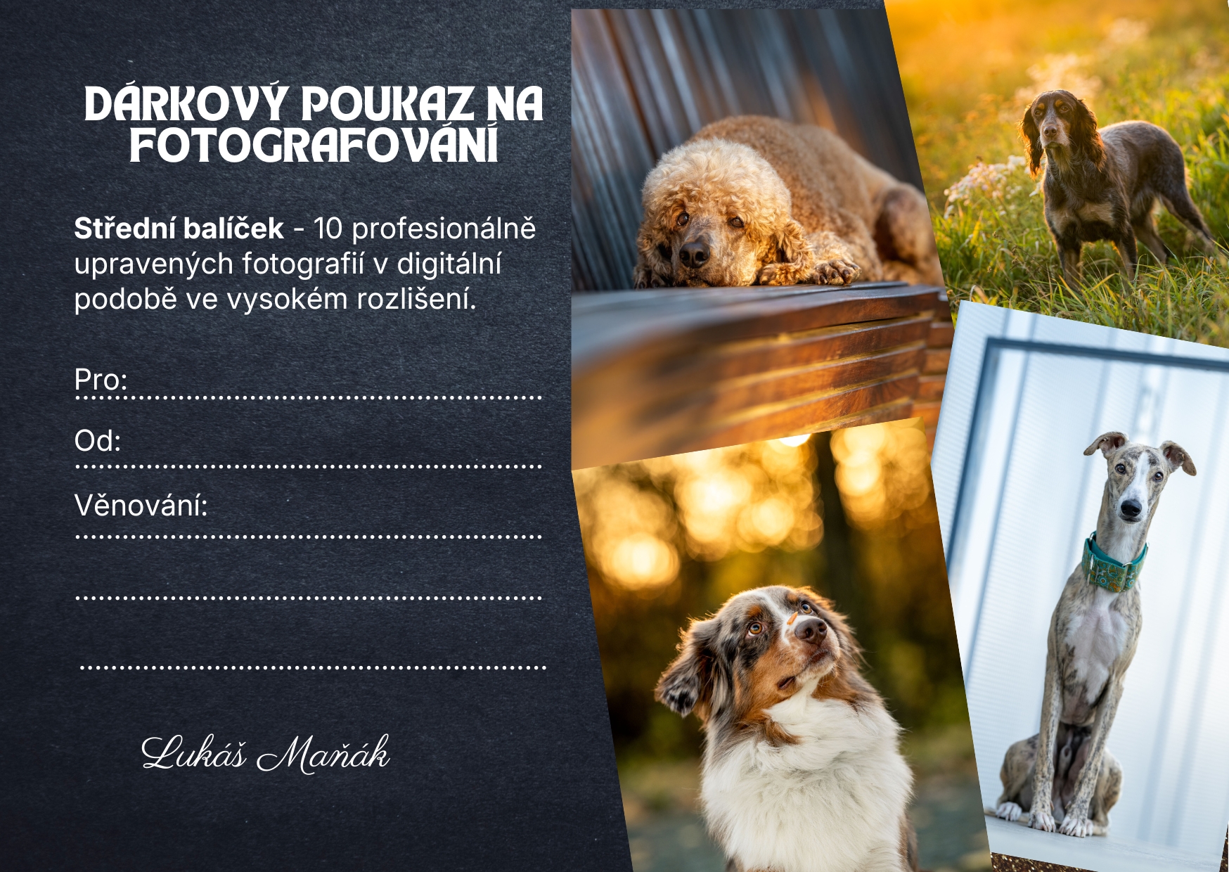 Přední strana poukazu